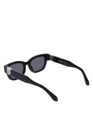 Gancini Hinge Rectangular Sunglasses, 52mm