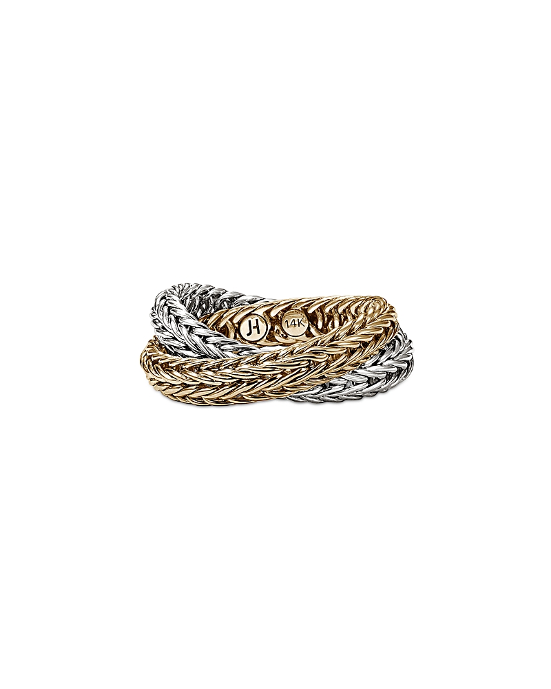 John Hardy 14K Yellow Gold & Sterling Silver Kami Chain Crossover Ring