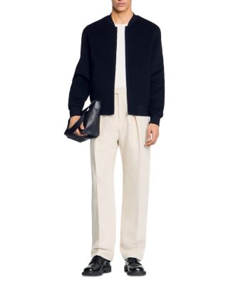 Double Faced Wool Blend Varsity Jacket