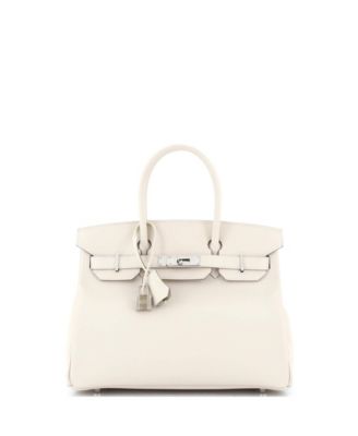 Pre-Owned Hermes Pre-Owned Hermes Birkin 30 Handbag Light Epsom with Palladium Hardware