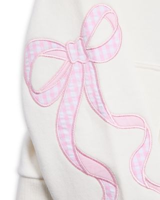 Girls' Dylan Bow Appliqu&eacute; Cropped Zip Hoodie - Big Kid