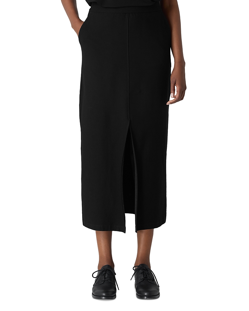 Eileen Fisher Washable Silk Crepe Maxi Straight Skirt
