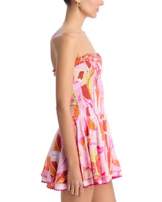 Cory Smocked Strapless Dress