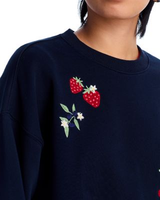 【Paragraph】22FW★ Fruit Fruit Logo Sweatshirt No.028 AQUA Fruit Embroidered Sweatshirt - Exclusive | Bloomingdale's