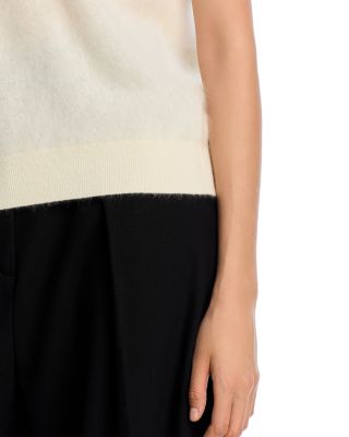 100% Cashmere Brushed Short Sleeve Sweater – Exclusive