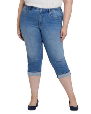 Marilyn High Rise Cropped Straight Cuffed Jeans in Inspire