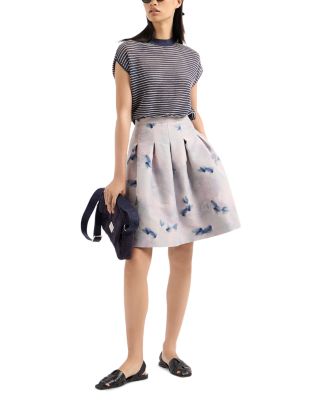 Striped Cap Sleeve Sweater 