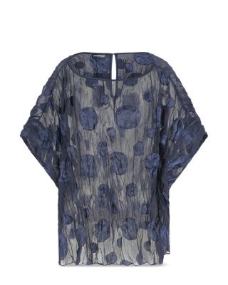 Crinkle Short Sleeve Polka Dot Shirt