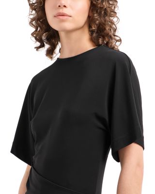 Wrap Waist Jersey T Shirt Dress