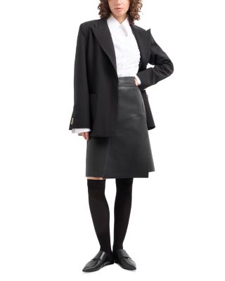 Leather Wrap Effect Skirt