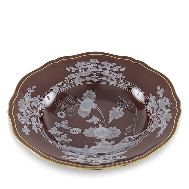 Ginori 1735 Richard Ginori Oriente Italiano Soup Plate In Brown