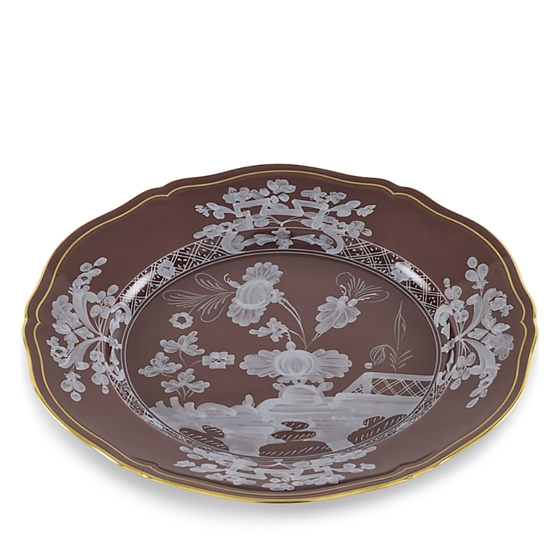 Ginori 1735 Richard Ginori Oriente Italiano Flat Dessert Plate In Brown