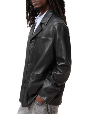 Lucas Regular Fit Leather Coat