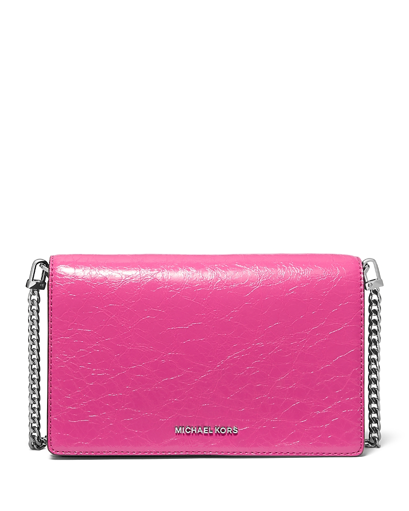 Michael Kors Jet Set Md Flap Closure In Wild Berry