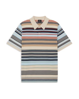 PS Paul Smith - Striped Merino Wool Knit Polo Shirt