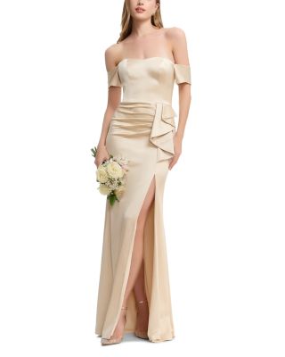 Gabrielle Off-the-Shoulder Gown