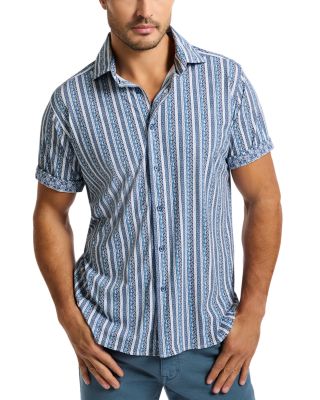 Robert Graham - Ionian Printed Short Sleeve Button Front Shirt