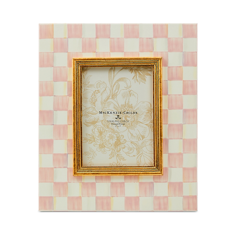Mackenzie-childs Rosy Check Picture Frame, 5" X 7"