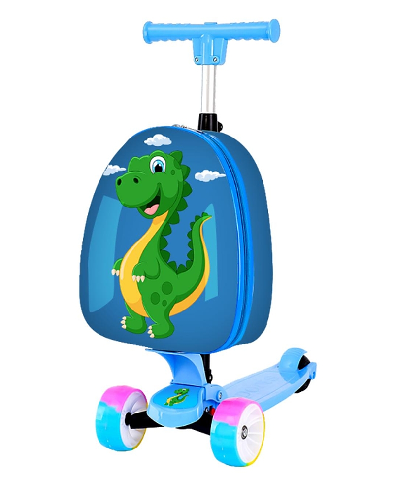 Tucci Italy Happy Dino Scooter Style Kids Suitcase