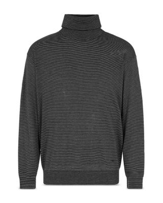 Pinstriped Turtleneck Sweater
