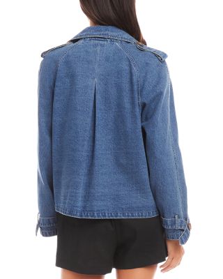 Chelsea Cropped Denim Trench Jacket