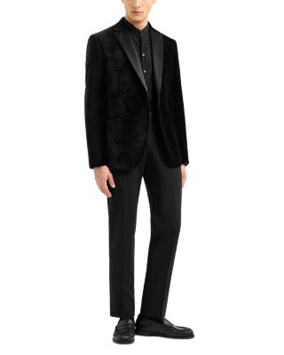 Slim Fit Embossed Velvet Dinner Jacket