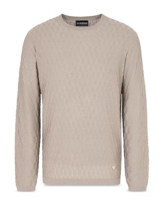 Geometric Knitted Wool Pullover Crewneck Sweater