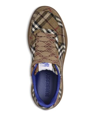   Men's Terrace Check Low Top Sneakers 