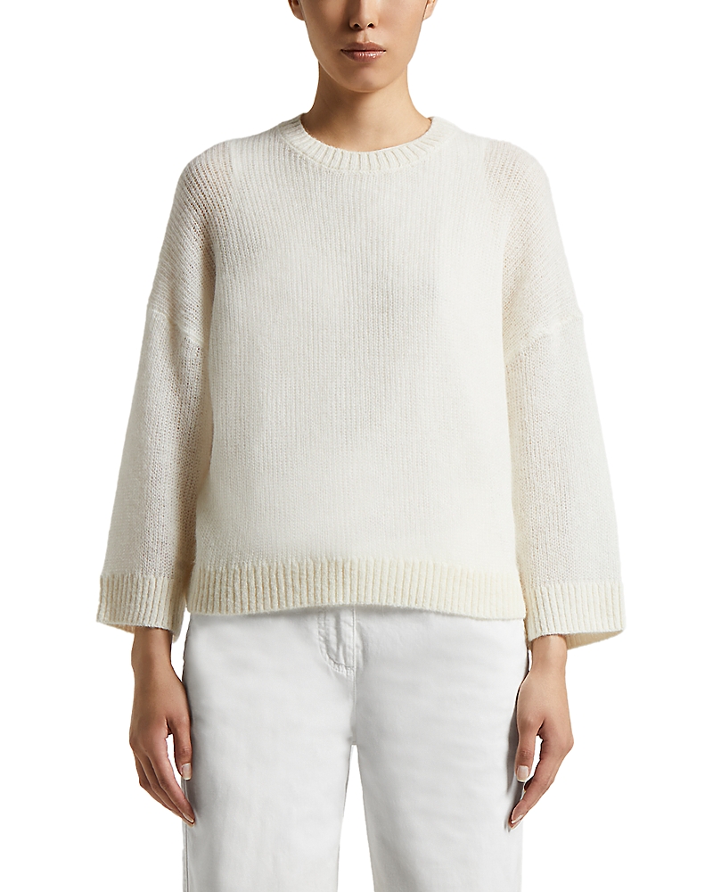 Shop Peserico Crewneck Sweater In Cappuccino