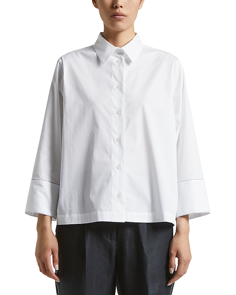 PESERICO HIDDEN BUTTON BLOUSE