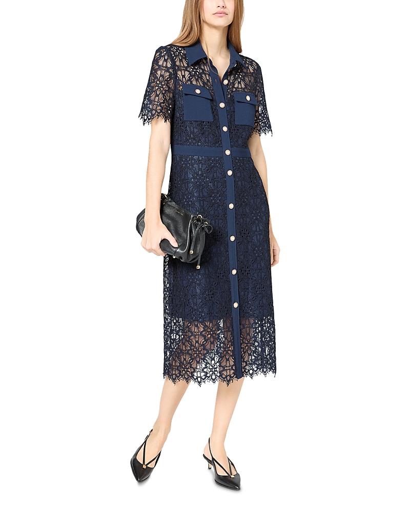 GERARD DAREL PERLE LACE SHIRT DRESS