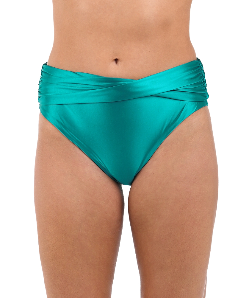 Shop La Blanca Earth Goddess Mid Waist Bottom In Teal