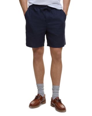 Relaxed Fit Linen Blend Shorts 