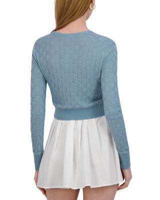 Checker Knit Cardigan 