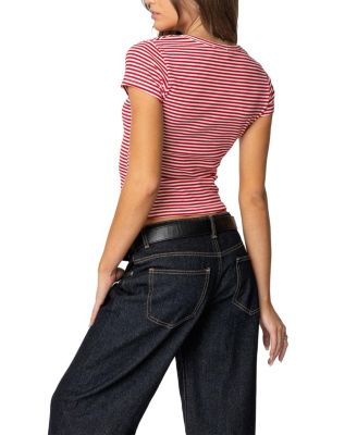 Kady Striped Henley Tee