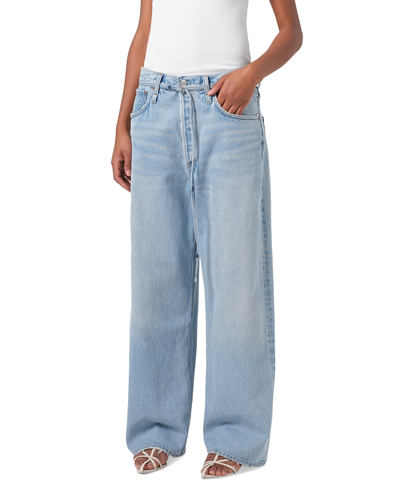 Agolde Emmi High Rise Wide Leg Jeans In Incline In Incline