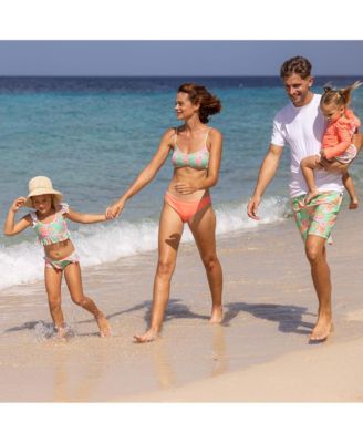  Coastal Shells Sustainable Frilled Crop Bikini - Big Kid