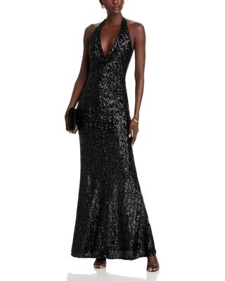 Ryushi Sequined Halter Gown