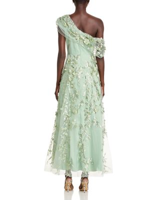 Asymmetric Floral Gown