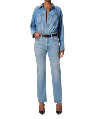 Blaine High Rise Straight Leg Jeans in Gemini