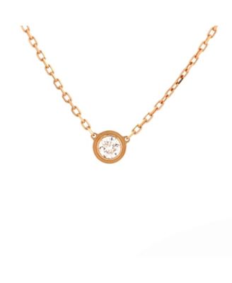 Pre-Owned Cartier Large D'Amour Pendant Necklace 18K Rose Gold with Diamond