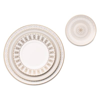 Arcadia Gold Dinner Plates, Set of 2