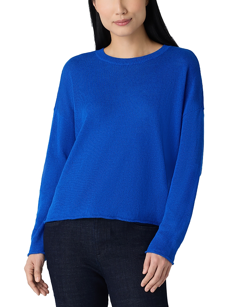 Eileen Fisher Linen Cotton Cord Crewneck Sweater
