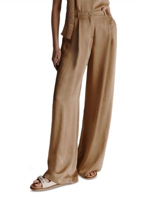 Marella - Monochrome Silicio Twill Wide Leg Pants