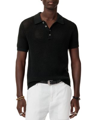 John Varvatos - Tapia Wool and Linen Polo Shirt