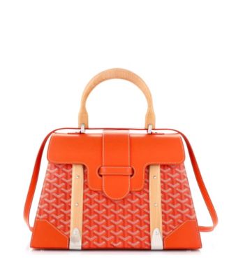 Pre-Owned Goyard - MM Saigon Top Handle Bag Coated Canvas with Leather
