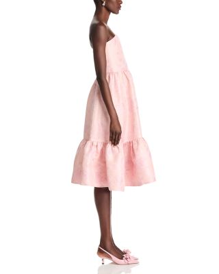 Virginia Ruffled Hem Strapless Dress