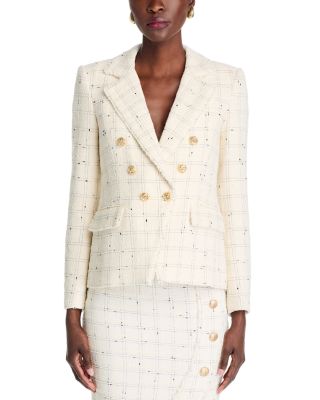 Eliza Windowpane Tweed Blazer