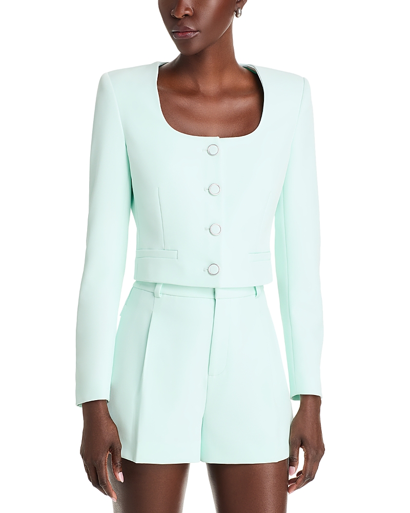 Shop Generation Love Jina Crepe Jacket In Seafoam