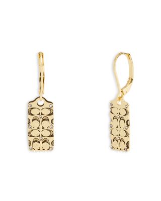 COACH - Signature Quilted Drop Earrings